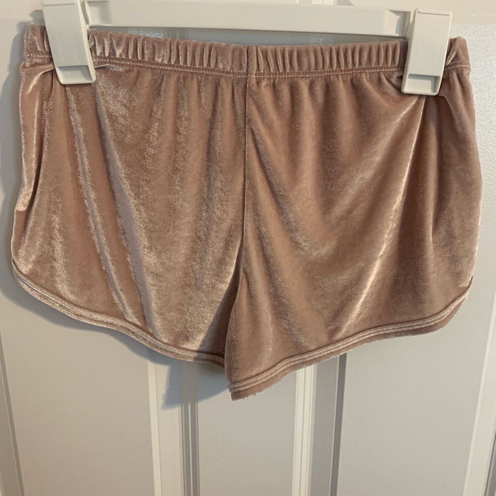 John Galt small velour pink booty shorts - Picture 2 of 4